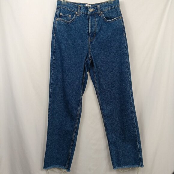 BDG Urban Outfitters Pax Women's Straight Leg Raw Hem Button Jeans Size W28/L30 - Picture 2 of 10